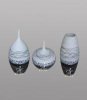 陶艺三件套之黑白线条 景德镇市金肯瓷厂加工定制各类陶艺花瓶