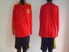 wholesale spain home long sleeve football uniform football kits