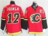 wholesale cheap Jarome Iginla 12 Calgary Flames Red NHL Hockey Jerseys